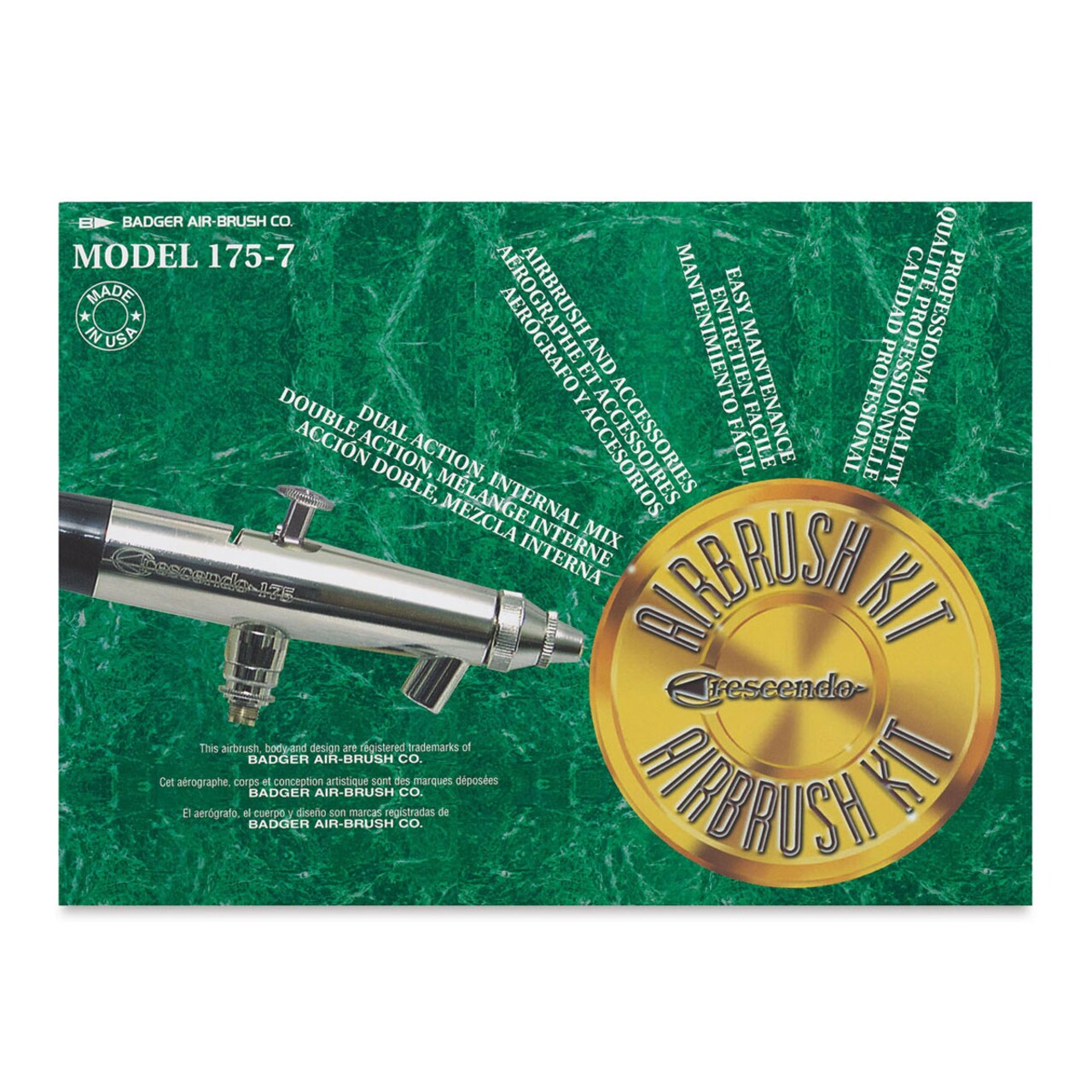 Badger Crescendo 175 Double Action Airbrush - Complete Set, 175-7